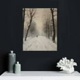 thumbnail image 4 of GOSMITH  Vintage Christmas Framed Home Wall Decor, 8x10in, Landscape Canvas Wall Art Prints, Muted Winter Snow Trees Street Road Paintings for Living Room Bedroom Bathroom, 4 of 4