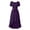 Purple, variant on Womens Halloween Dress Square Neck Short Sleeve High Low Midi Dresses Medieval Renaissance Party Holiday Wear (XXL, Black)