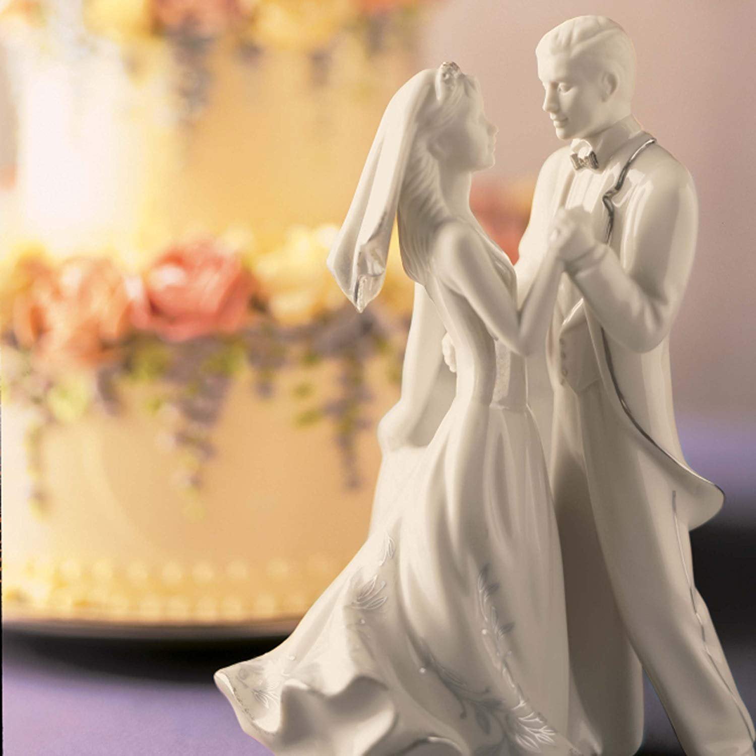 Lenox First Dance Cake Topper Wedding Promises Bride & Groom Figurine New In Box 
