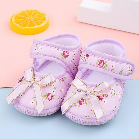 

LYCAQL Baby Shoes Baby Shoes Comfortable Soft Bottom Baby Toddler Shoes Children Shoes Socks Shoes Size 4 Slip on Shoes (Purple 3.5 )
