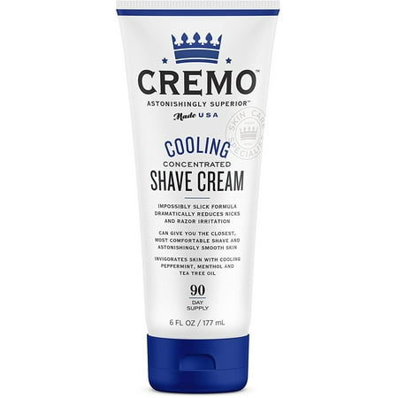 4 Pack - Cremo Cooling Shave Cream with Peppermint, Menthol & Tea Tree Oil 6