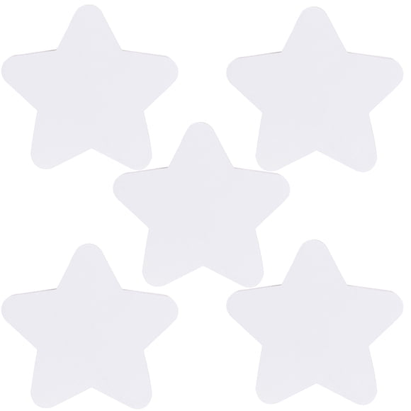 5 Unids Simulación Borde redondo Forma de estrella Algodón Tablero de dibujo Espesar Tablero de pintura de artista Artista Tablero de papel Pintura al óleo Lienzo Sketchpad (Blanco)