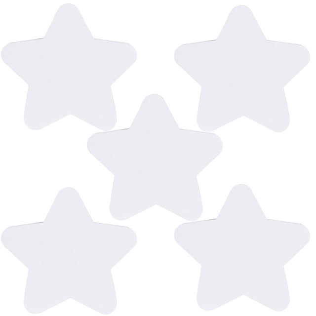 5 Unids Simulación Borde redondo Forma de estrella Algodón Tablero de dibujo Espesar Tablero de pintura de artista Artista Tablero de papel Pintura al óleo Lienzo Sketchpad (Blanco)