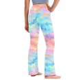 thumbnail image 4 of Utoimkio Toddler Girls High Waisted Yoga Leggings Athletic Workout Tights Tie Dye Print Leggings for Girls Size 2-13T, 4 of 9