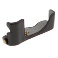 thumbnail image 1 of Protector De La Cubierta Del Bolso De La Caja De La Cámara De Cuero De La PU Para Fuji X-T100 Versión De La Abertura Inferior Negro Sunnimix Media cubierta de la cámara, 1 of 7