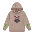 thumbnail image 3 of Mercatoo Girls Boys Santa Graphic Hoodie Long Sleeve Pullover Winter Warm Christmas Holiday Sweatshirt Tops Sweater with Pocket, 3 of 5