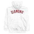 thumbnail image 2 of Diamond Supply Co. Men's Arch Full Zip Hoodie Sweatshirt With Inner Fleece Lining (X-Large, White), 2 of 2