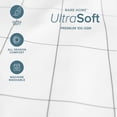 thumbnail image 3 of Bare Home Ultra-Soft Sheet Set - Premium 1800 Collection - Deep Pockets - 5-Pieces - Split King, Grid - White/Gray, 3 of 9