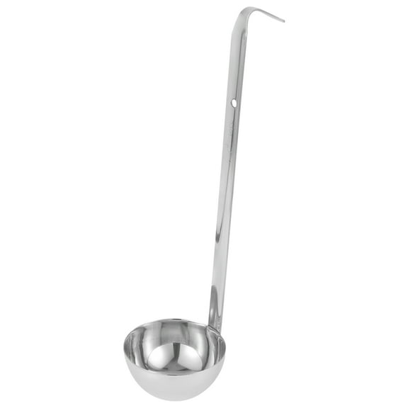 SEWCHICS Kitchen Soup Ladle Silver Hook Handle 1Pack