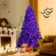 thumbnail image 1 of Árbol de Navidad Costway Preiluminado 210 cm Negro 500 Luces LED Moradas, 1 of 5