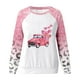 thumbnail image 2 of Gibobby Sudadera con forro polar Mujer Sudadera informal de manga larga con cuello redondo y estampado de amor del día de San Valentín para mujer (estilo 4)(Rosa, XL), 2 of 4
