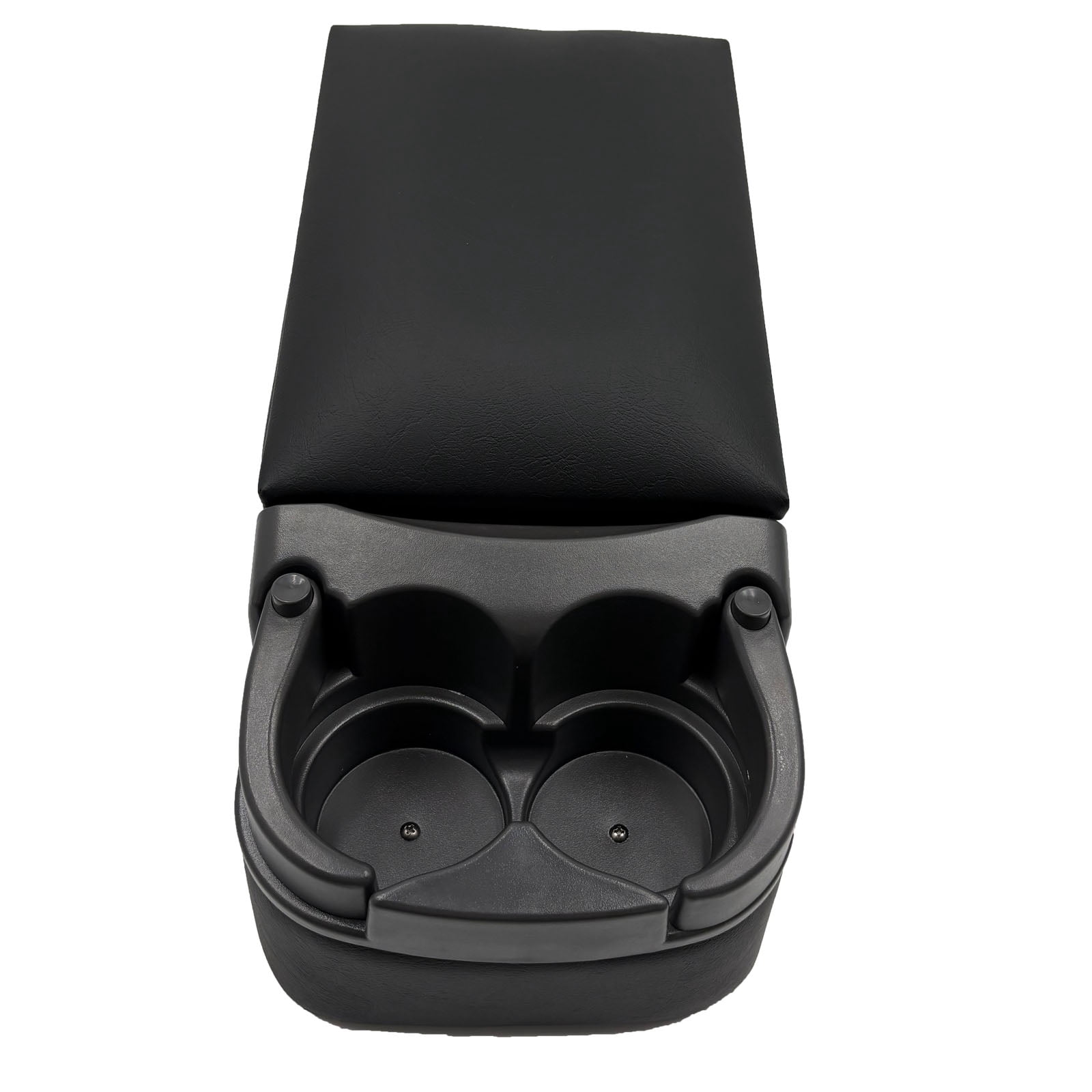 Universal Truck Bench Seat Console with Cup Holders, Black