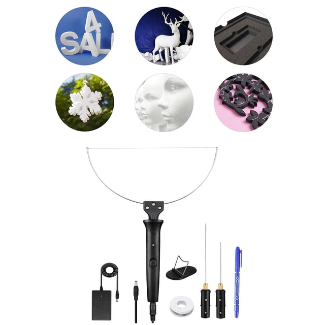 Paquete de 8 cortadores de espumlambre caliente, juego de cortadores , cable de calefacción, cortadora práctica de 18W para espuma Macarena Cortador de espuma eléctrico