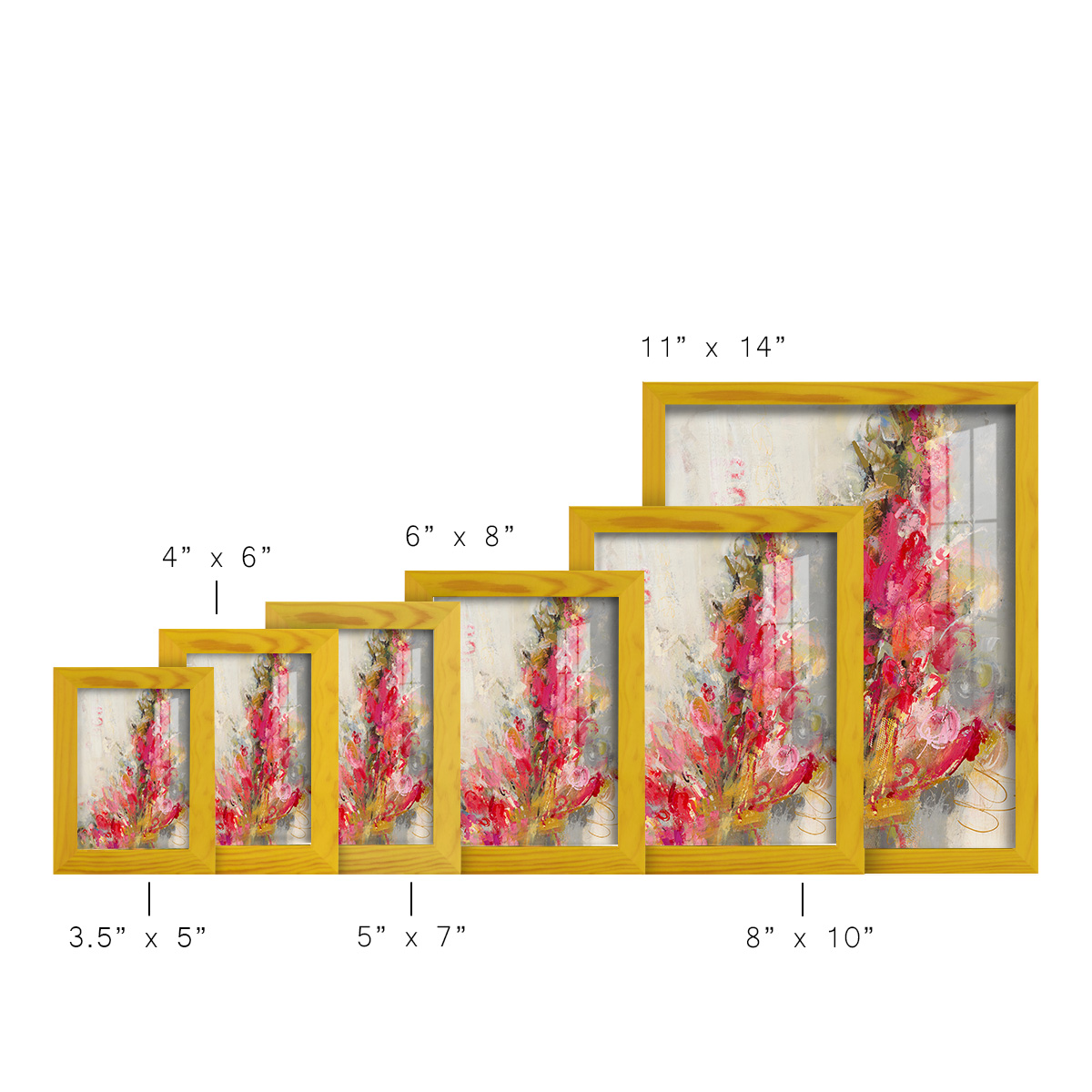 Flip Side - Framed Print w/glass - Sunflower Yellow