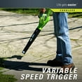 thumbnail image 3 of Greenworks 40V 150 MPH Variable Speed Leaf Cordless Blower, Battery and Charger Not Included 24282, 3 of 8