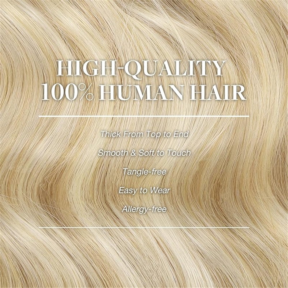 Clip in Hair Extensions Real Human Hair #8/613 One Piece Straight Remy Hair Clip in Extensions 16"-26" Seamless U Shape Double Weft Hair Extensions