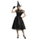 thumbnail image 1 of Disfraz de Halloween para mujer, vestido de bruja de malla de encaje negro, vestido gótico sexy de manga corta, vestido de longitud midi, disfraz de Halloween, 1 of 3