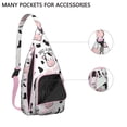 thumbnail image 2 of Rustic Cow Print Sling Backpack - Fashionable Black & White Cattle Design Crossbody Bag, Compact Travel Pack for Students & Photographers, 2 of 4