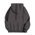 thumbnail image 6 of Hoodies for Women,Woman Oversized Sweatshirts Plain Hooded Sweatshirt Solid Color Fleece Hoodie with Pockets Comfortable Pullover Tops Loose Fit Sweaters Hoody Plus Size 04-Dark Gray M, 6 of 6
