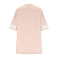 thumbnail image 5 of LEWKW Womens Oversized T-Shirt & Biker Shorts Sets Striped Sleeve Activewear Casual Summer Loungewear Varsity Style Athletic 2 Piece Matching Outfits, 5 of 5