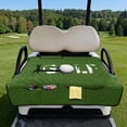 thumbnail image 2 of Xixirimido Golf Cart Seat Cover Quilted Golf Cart Seat Towel Blanket with 4 Pockets & Non Slip Backing Universal Fit for 2 Person Seats Carts, Golf Green, 2 of 8