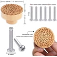 thumbnail image 7 of NOGIS 6Pcs Boho Dresser Knobs Boho Drawer Pulls Rattan Knobs Wood Knobs for Dresser Drawers Rattan Drawer Pulls Wood Cabinet Knobs for Cabinets, Furniture, 7 of 7