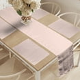thumbnail image 2 of Ambesonne Pink Polka Dots Table Runner & Placemats, Plain, Placemat 4 pcs + Runner 12"x72", Blush and White, 2 of 2