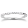 thumbnail image 1 of 14k White Gold Diamond Micro Prong Diamond Wedding Ring Band SZ 4.5, 1 of 3