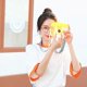 thumbnail image 2 of Cute Kids Water Bottles with Straws, Cute Adult Cups For Kids, Camera-Shaped Straw Cups Bottle Yello, 2 of 2