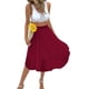 thumbnail image 1 of Guardurnaity de cintura alta para mujer Faldas plisadas de verano para niñas Ropa Regalo de cumpleaños Prendas para la parte inferior del cuerpo Vino rojo XL, 1 of 6