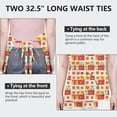thumbnail image 6 of Pioneer Flower Floral Print Pattern Apron for Women and Men, Cotton Linen Waterproof with Pockets, Adjustable, 33x27 Inch for Kitchen, Gardening, BBQ, Salon, 6 of 6