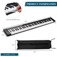 thumbnail image 2 of Gymax 2 in 1 Attachable Digital Piano Keyboard 88/44 Touch sensitive Key w/ MIDI Black, 2 of 10