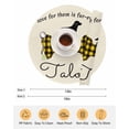thumbnail image 6 of 13 Inch Round Placemats Set of 6, Yellow Black Buffalo Checkered Non Slip Heat Insulation PP Table Mats, Bones Cute Dogs Pets Washable Place Mats for Kitchen Dining Party Table Decor, 6 of 7