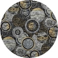 thumbnail image 2 of Addison Rugs Mayfield Premium Machine Washable Transitional Geometric Black Round Rug, 8' x 8', 2 of 6
