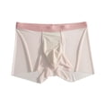 thumbnail image 6 of Men Boxer Underwear Mid-rise Elastic Waist U-Convex Breathable Smooth Shorts Briefs Ice Silk Thin Panties, 6 of 8