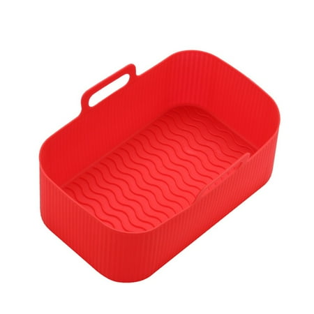 

Square Silicone Pot Air Fryer Bbq Plate Heating Baking Pan Kitchen Fit
