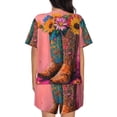 thumbnail image 6 of Daiia Cowboy Boots With Flowers Pattern Womens Pajama Sets Short Sleeve Pajamas for Women Sets Soft Lounge Sets Casual Round Neck Sleepwear PJS-XX-Large, 6 of 7