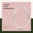 thumbnail image 3 of Kezef Women's Sterling Silver Hoop Earrings - 925 Earring Hoops - Hypoallergenic - 40mm, 3 of 7