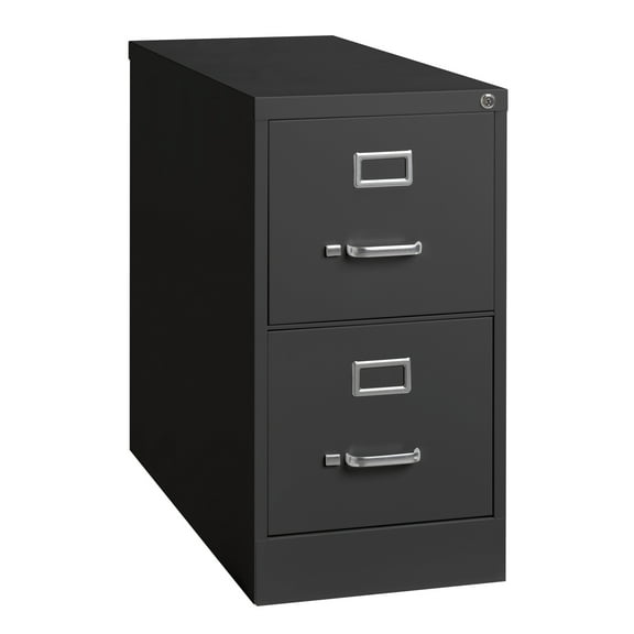Hirsh 26.5" Deep 2 Drawer Letter Width Vertical File Cabinet, Commercial Grade, Charcoal