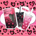 thumbnail image 2 of XKHAZA Heart Valentines Tumbler for Teachers Gifts 24 oz Reusable Plastic Cups with Straw and Lid Valentine's Day Teacher Gifts Wedding Anniversary Celebration Party Supplies, 2 of 9