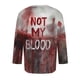 thumbnail image 2 of Camisas de Manga Larga para Hombres Imprimir Blusa de Manga Corta de Cuello Redondo, Camisas de Lino para Hombres, 2 of 4