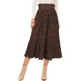 thumbnail image 2 of Robe Maxi Jupe Mi-Longue FFIY?Jupe Évasée Plissée à Pois Taille Haute?pour Femmes, 2 of 6