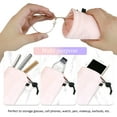 thumbnail image 3 of 3 PCS Pink Microfiber Cleaning Storage Glasses Pouch, Portable Sunglasses Case with Carabiner, Bonus 2 Anti Fog Wipes, 3 of 7