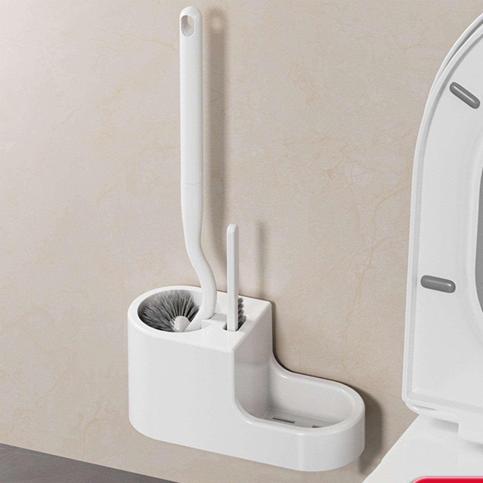 Toilet Brush and Holder Set with Drip Tray | Toilet Bowl Brush & Toilet Bowl Cleaner Brush Combo | Bathroom Cleaning Organizer | Strong Bristles | Easy Maintenance | Xuniizn