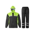 thumbnail image 1 of Traje de lluvia SaphiRose reflectante de alta visibilidad para hombre, color negro, 1 of 7