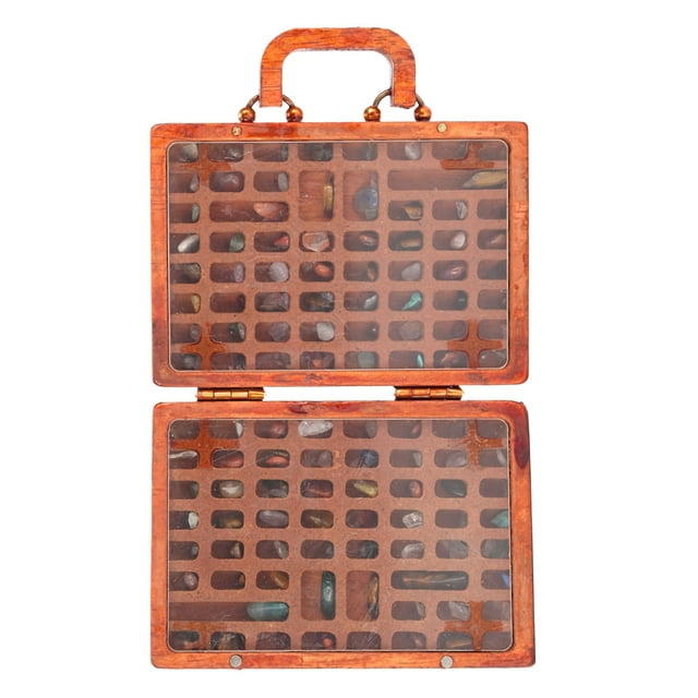 Vitrina De Cristal, Vitrina Segura, Caja De Fácil Acceso, Vitrina De Roca Vintage Para Minerales