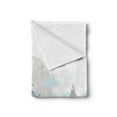thumbnail image 2 of Scandinavian Soft Flannel Fleece Throw Blanket, Underwater Whales with Moon and Castles on Clouds, Cozy Plush for Indoor and Outdoor Use, 70" x 90", Pale Grey Pale Blue Teal, by Ambesonne, 2 of 5