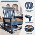 thumbnail image 4 of YUSAZENS Lumber Rocking Chair Outdoor HDPE High Back Porch Rocker Chairs for Adults All Weather Resistant Furniture for Patio Garden Deck Blue 2pcs, 4 of 9