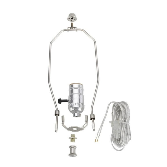 Aspen Creative 21014, Make-A-Lamp Kit in Brushed Nickel, 1 Pack