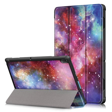 Lenovo Tab E10 Case, EpicGadget Slim Lightweight Smart Case Tri fold Stand Cover Case for Lenovo Tablet 2018 Tab E 10 (TB-X104F) 10.1 Inch Display (Milky way